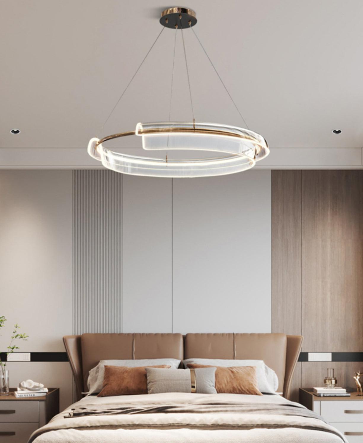 Solstice Modern LED Chandelier with Dimmable Brightness & Sleek Design