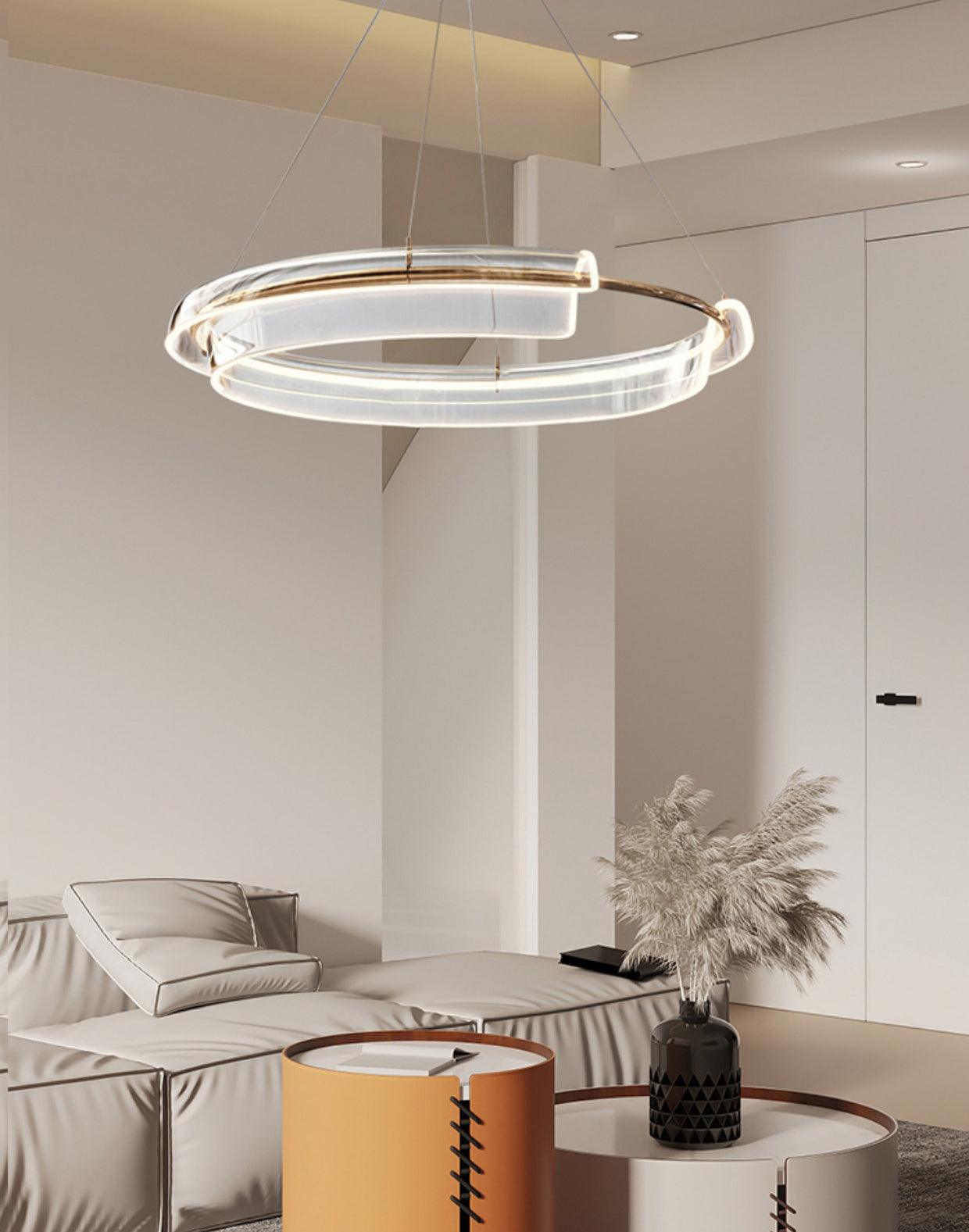 Solstice Modern LED Chandelier with Dimmable Brightness & Sleek Design
