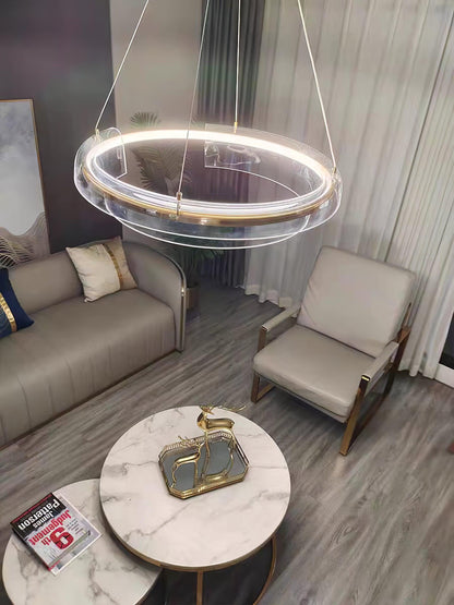 Solstice Modern LED Chandelier with Dimmable Brightness & Sleek Design