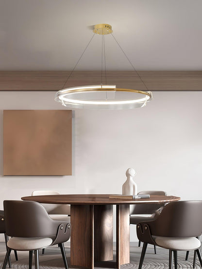 Solstice Modern LED Chandelier with Dimmable Brightness & Sleek Design