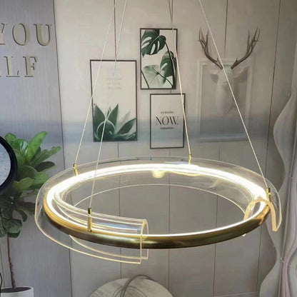 Solstice Modern LED Chandelier with Dimmable Brightness & Sleek Design