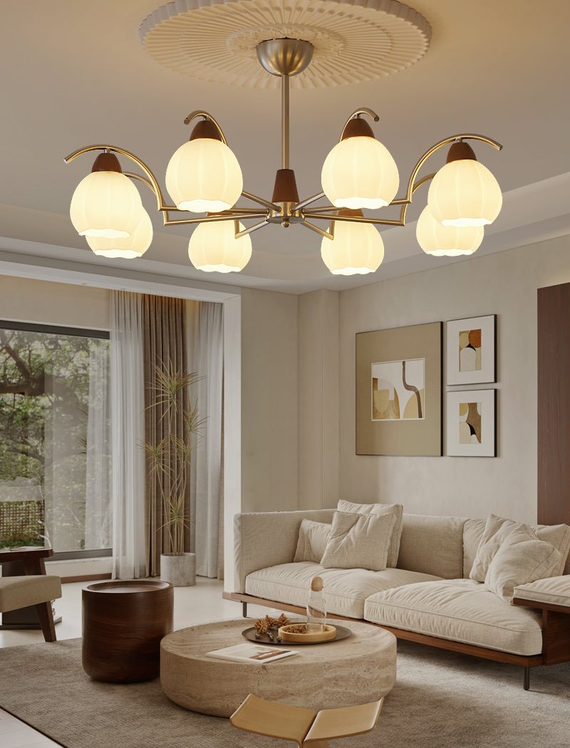Soluna Bloom Chandelier - Elegant Design with Adjustable Height & LED