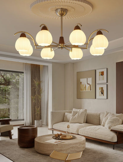 Soluna Bloom Chandelier - Elegant Design with Adjustable Height & LED