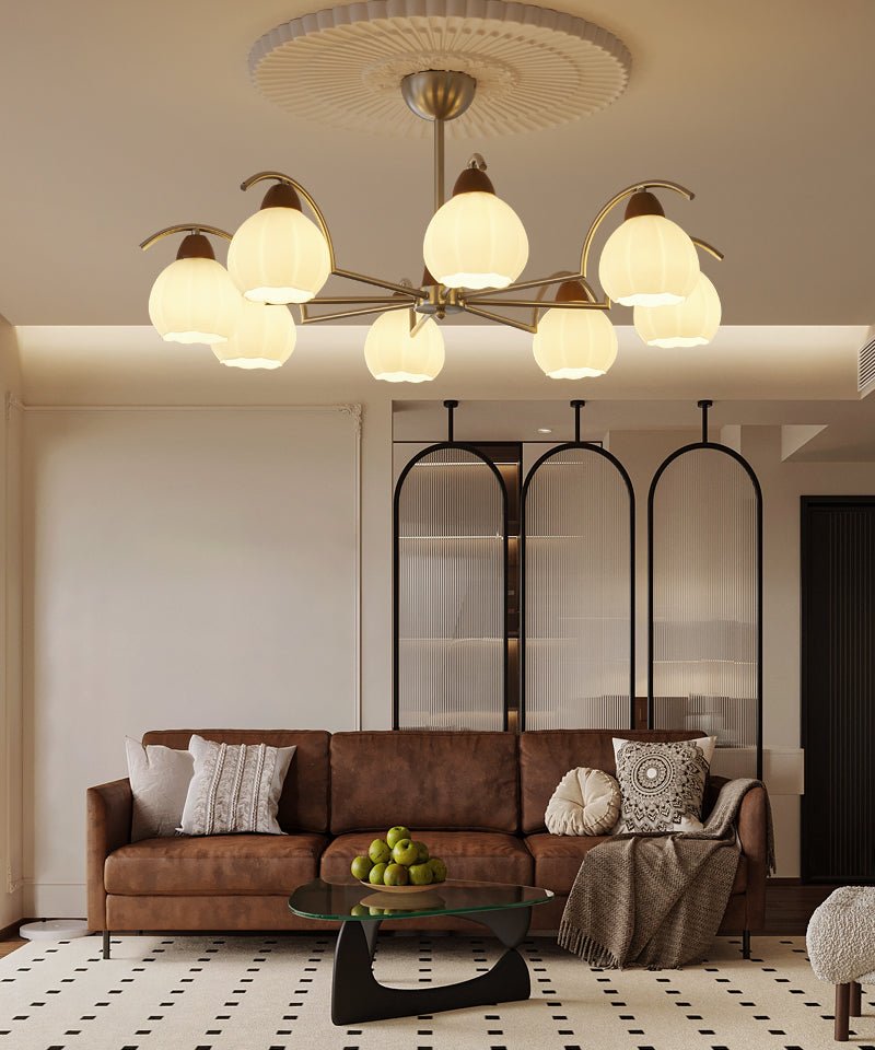 Soluna Bloom Chandelier - Elegant Design with Adjustable Height & LED