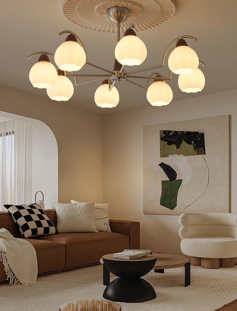 Soluna Bloom Chandelier - Elegant Design with Adjustable Height & LED
