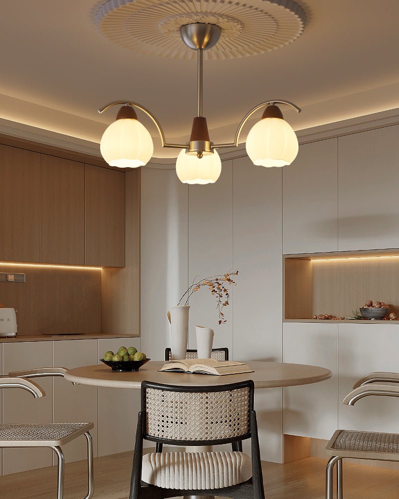 Soluna Bloom Chandelier - Elegant Design with Adjustable Height & LED