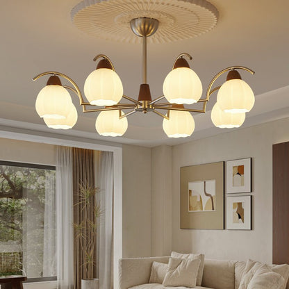 Soluna Bloom Chandelier - Elegant Design with Adjustable Height & LED