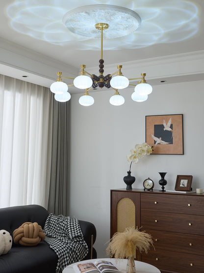 Solviento Modern Chandelier - LED Illumination & Adjustable Height