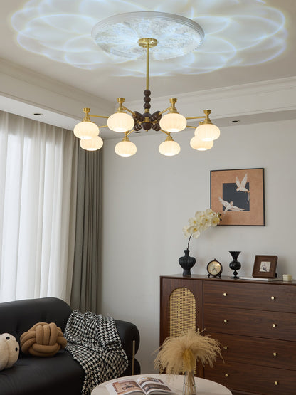 Solviento Modern Chandelier - LED Illumination & Adjustable Height