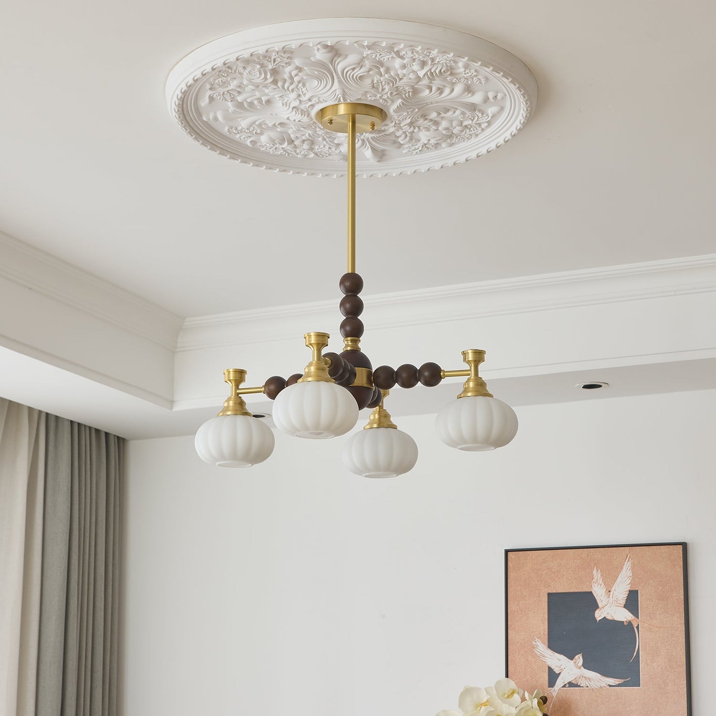 Solviento Modern Chandelier - LED Illumination & Adjustable Height