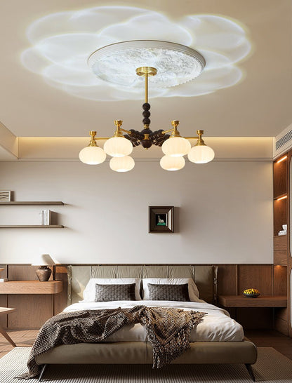 Solviento Modern Chandelier - LED Illumination & Adjustable Height