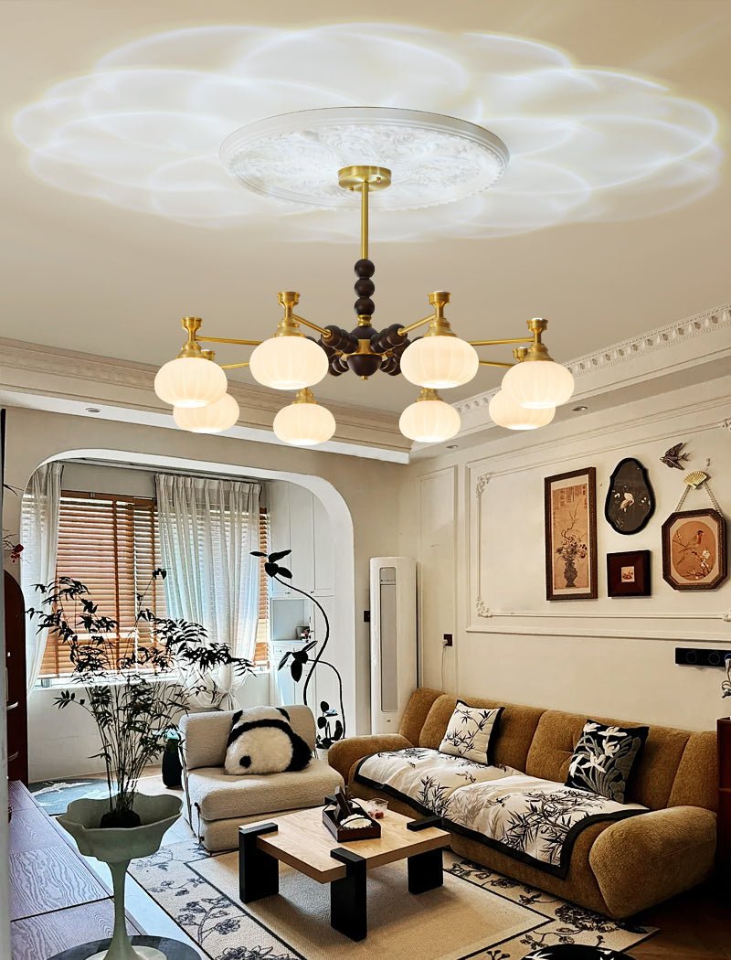 Solviento Modern Chandelier - LED Illumination & Adjustable Height