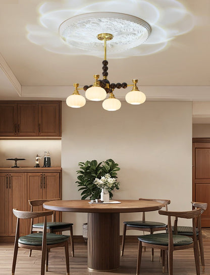 Solviento Modern Chandelier - LED Illumination & Adjustable Height