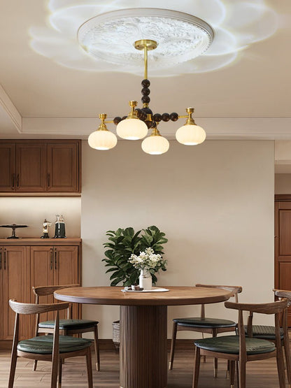 Solviento Modern Chandelier - LED Illumination & Adjustable Height