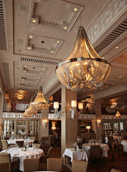 Tassel Aluminum Chain Chandelier - Adjustable Height, Modern Design