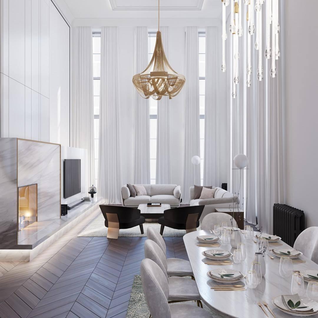 Tassel Aluminum Chain Chandelier - Adjustable Height, Modern Design
