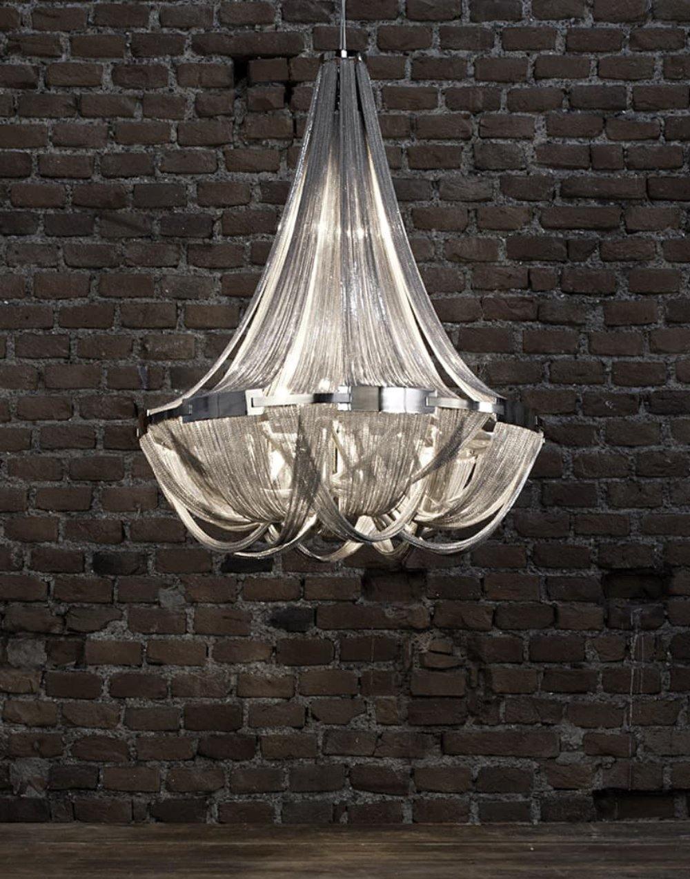 Tassel Aluminum Chain Chandelier - Adjustable Height, Modern Design