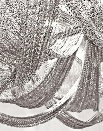 Tassel Aluminum Chain Chandelier - Adjustable Height, Modern Design