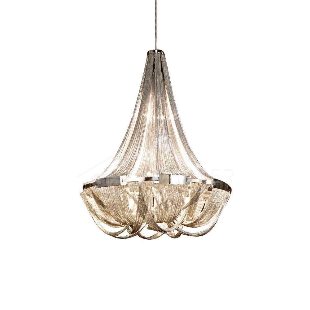 Tassel Aluminum Chain Chandelier - Adjustable Height, Modern Design