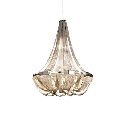 Tassel Aluminum Chain Chandelier - Adjustable Height, Modern Design