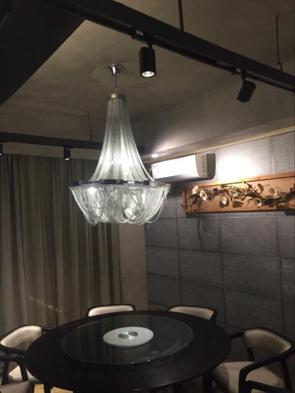 Tassel Aluminum Chain Chandelier - Adjustable Height, Modern Design