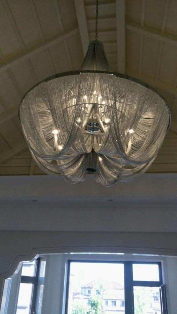Tassel Aluminum Chain Chandelier - Adjustable Height, Modern Design