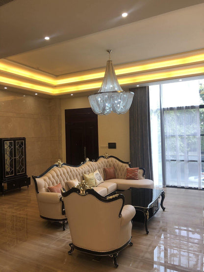 Tassel Aluminum Chain Chandelier - Adjustable Height, Modern Design