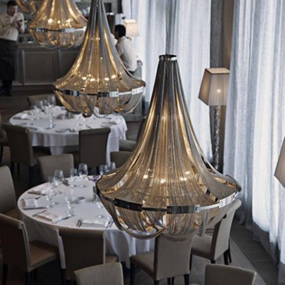 Tassel Aluminum Chain Chandelier - Adjustable Height, Modern Design