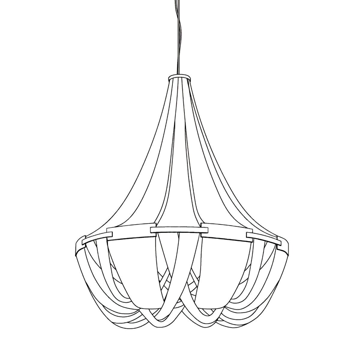 Tassel Aluminum Chain Chandelier - Adjustable Height, Modern Design