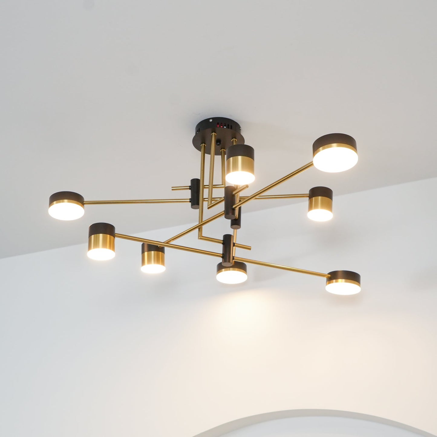 Elegant Spider Jewel Chandelier with Adjustable Arms & Crystal Accents
