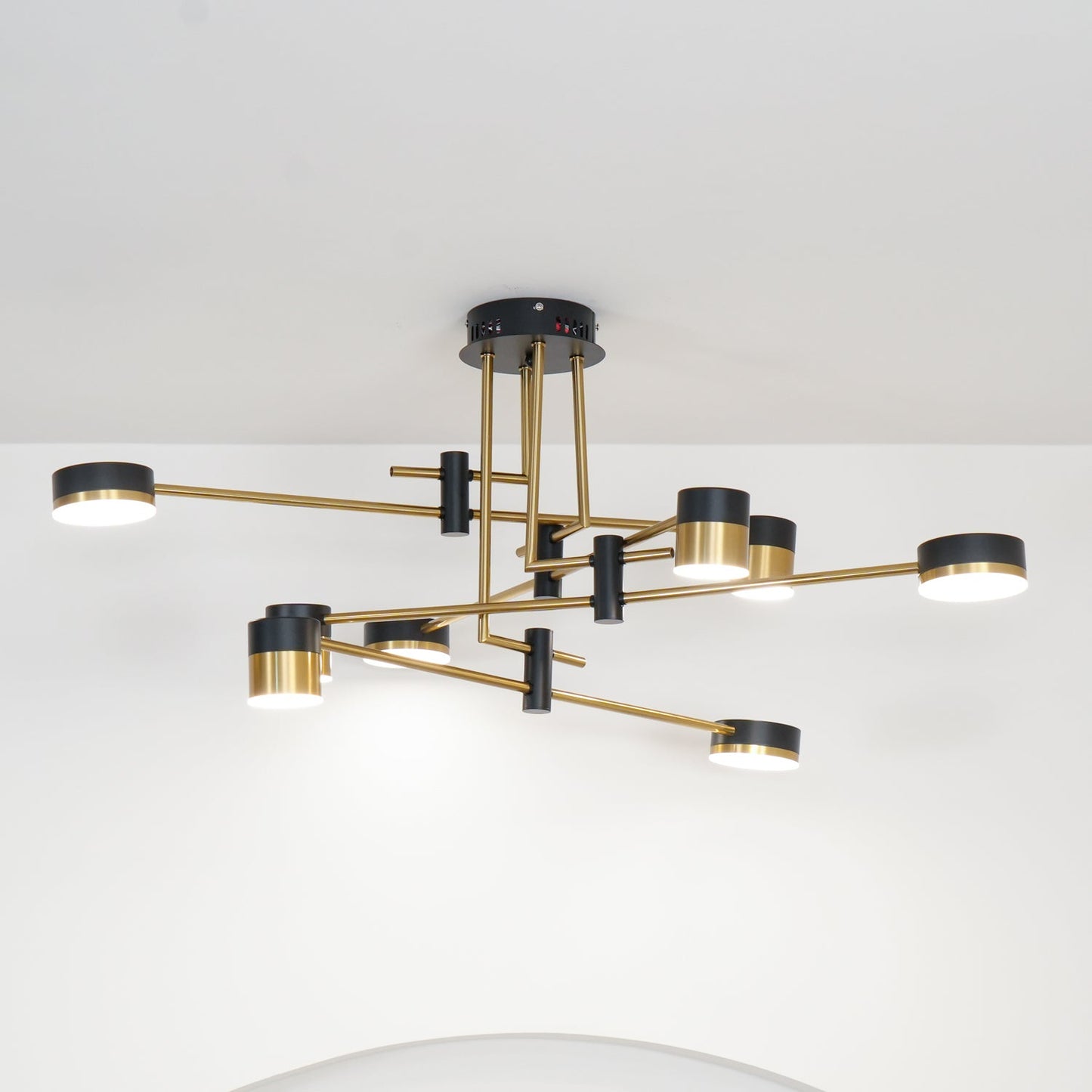 Elegant Spider Jewel Chandelier with Adjustable Arms & Crystal Accents