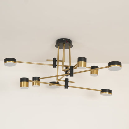 Elegant Spider Jewel Chandelier with Adjustable Arms & Crystal Accents