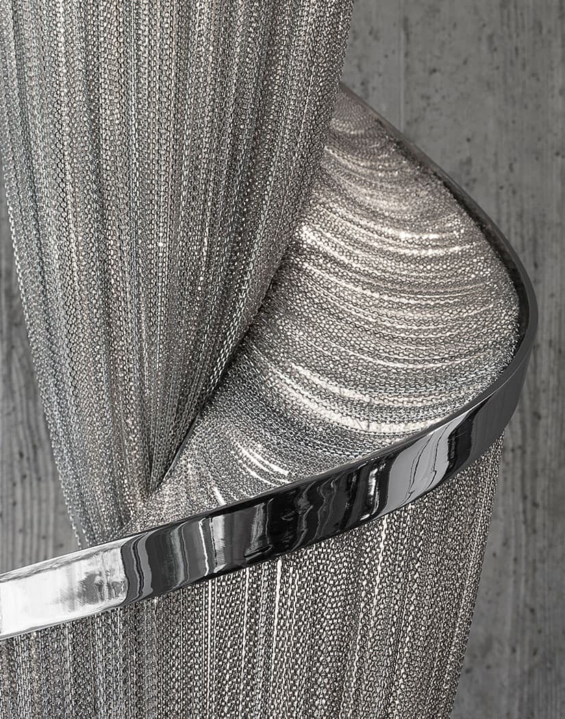 Spiral Elegance Chain Chandelier - Modern Design with Dimmable LEDs
