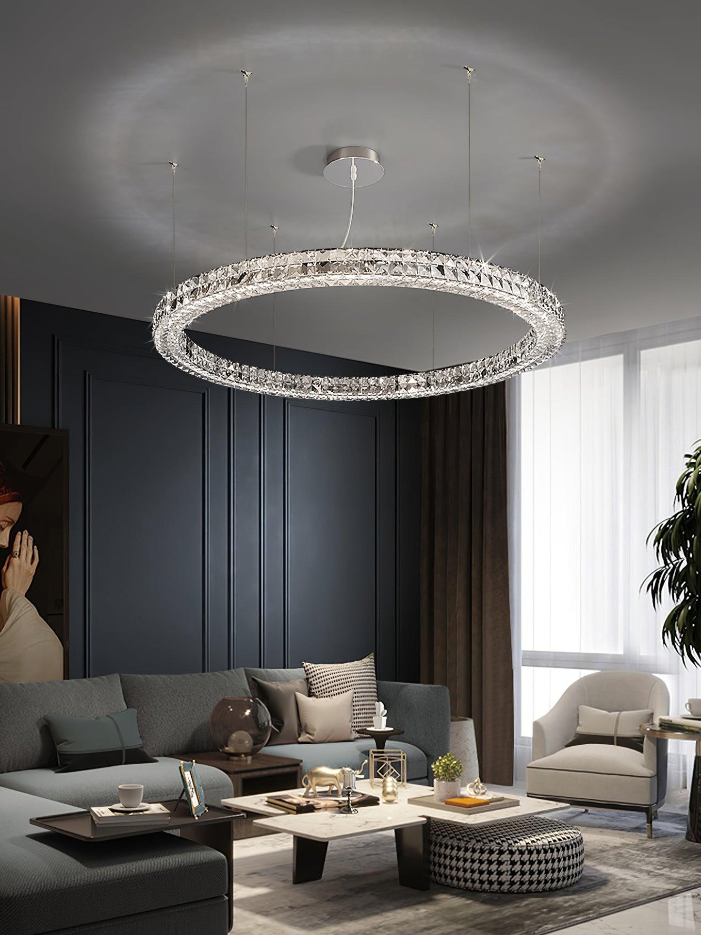 Spiridon Chandelier - Elegant Lighting Fixture with Adjustable Brightn