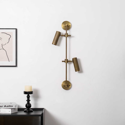 Adjustable Spot Rail Wall Light with LED Bulbs and Rotatable Head