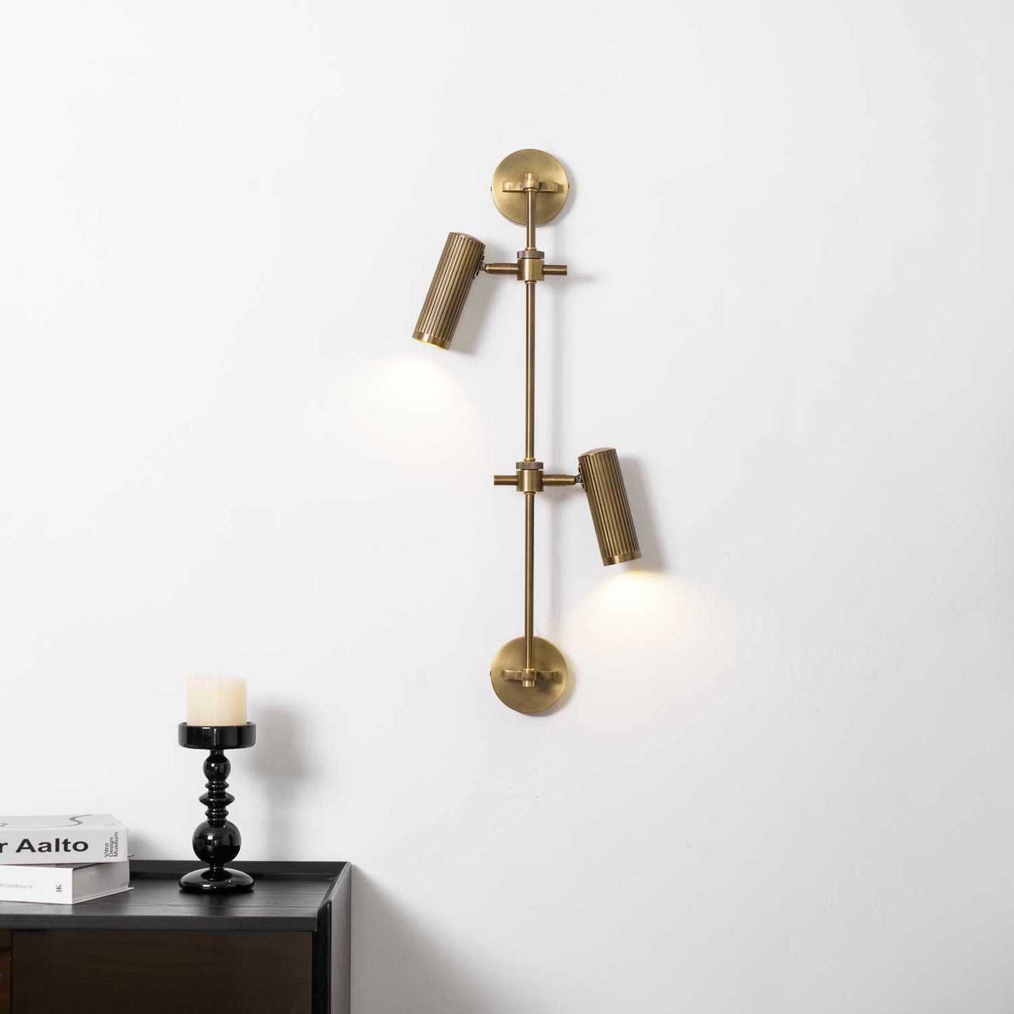 Adjustable Spot Rail Wall Light with LED Bulbs and Rotatable Head