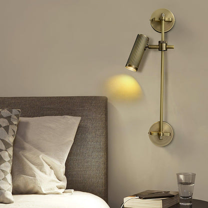 Adjustable Spot Rail Wall Light with LED Bulbs and Rotatable Head