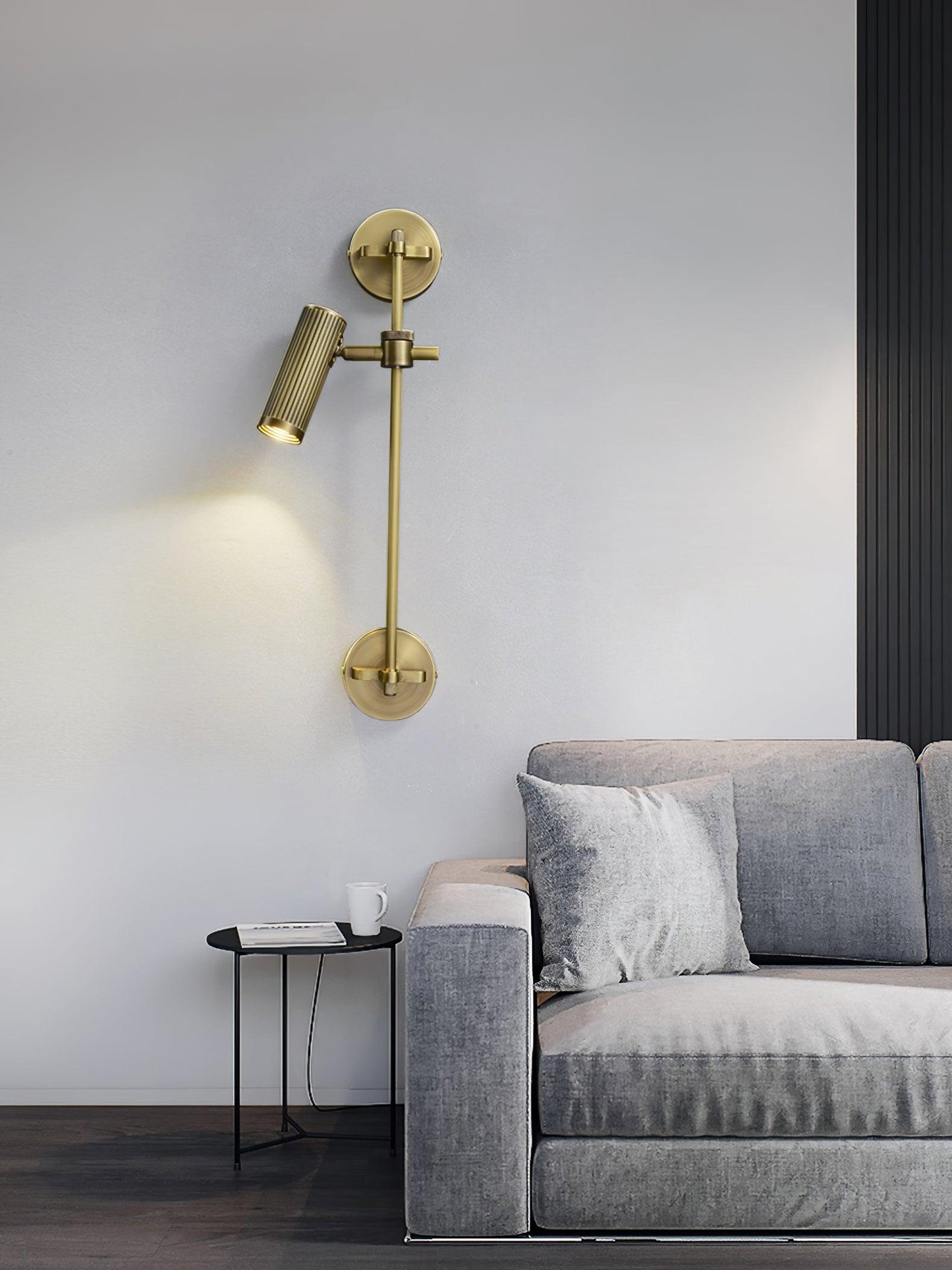 Adjustable Spot Rail Wall Light with LED Bulbs and Rotatable Head