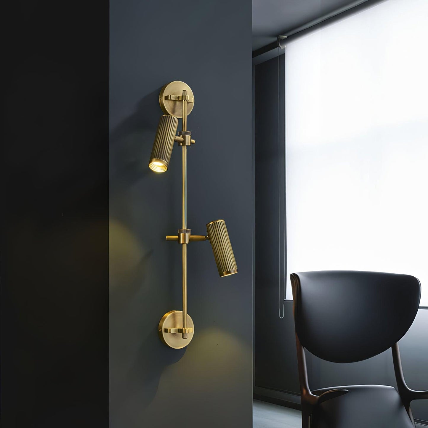 Adjustable Spot Rail Wall Light with LED Bulbs and Rotatable Head