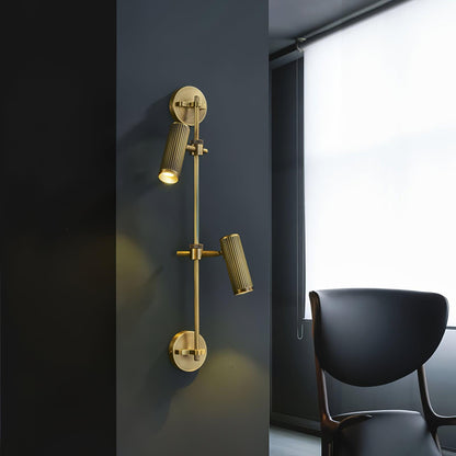 Adjustable Spot Rail Wall Light with LED Bulbs and Rotatable Head