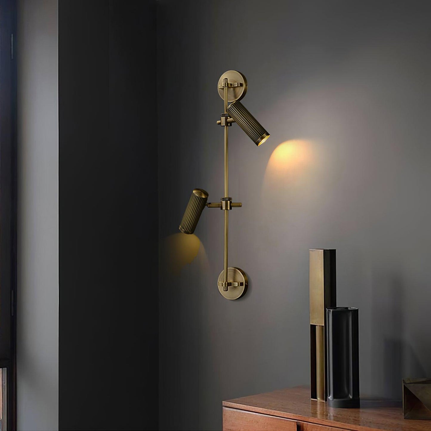 Adjustable Spot Rail Wall Light with LED Bulbs and Rotatable Head