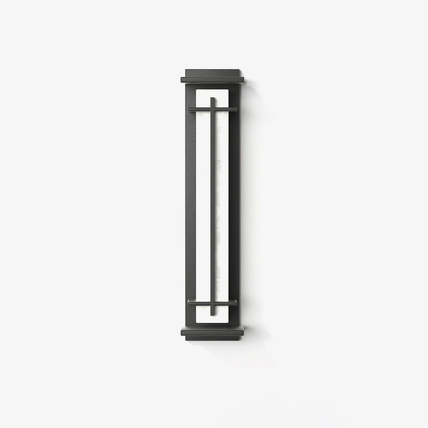 Square Outdoor Alabaster Wall Light - Weather-Resistant, Energy-Effici