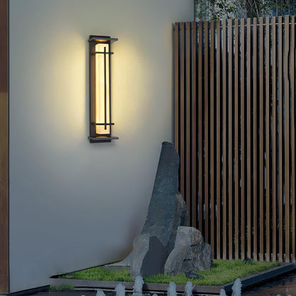 Square Outdoor Alabaster Wall Light - Weather-Resistant, Energy-Effici