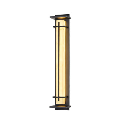 Square Outdoor Alabaster Wall Light - Weather-Resistant, Energy-Effici