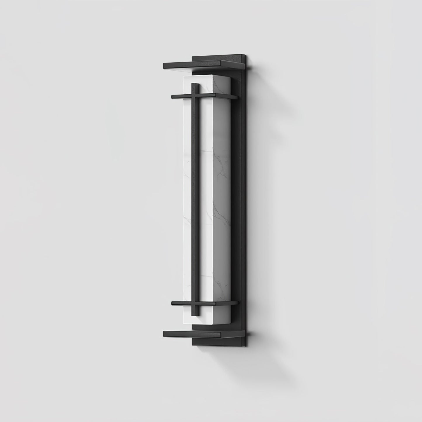 Square Outdoor Alabaster Wall Light - Weather-Resistant, Energy-Effici