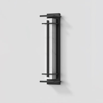 Square Outdoor Alabaster Wall Light - Weather-Resistant, Energy-Effici