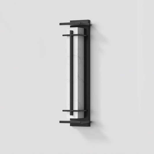 Square Outdoor Alabaster Wall Light - Weather-Resistant, Energy-Effici