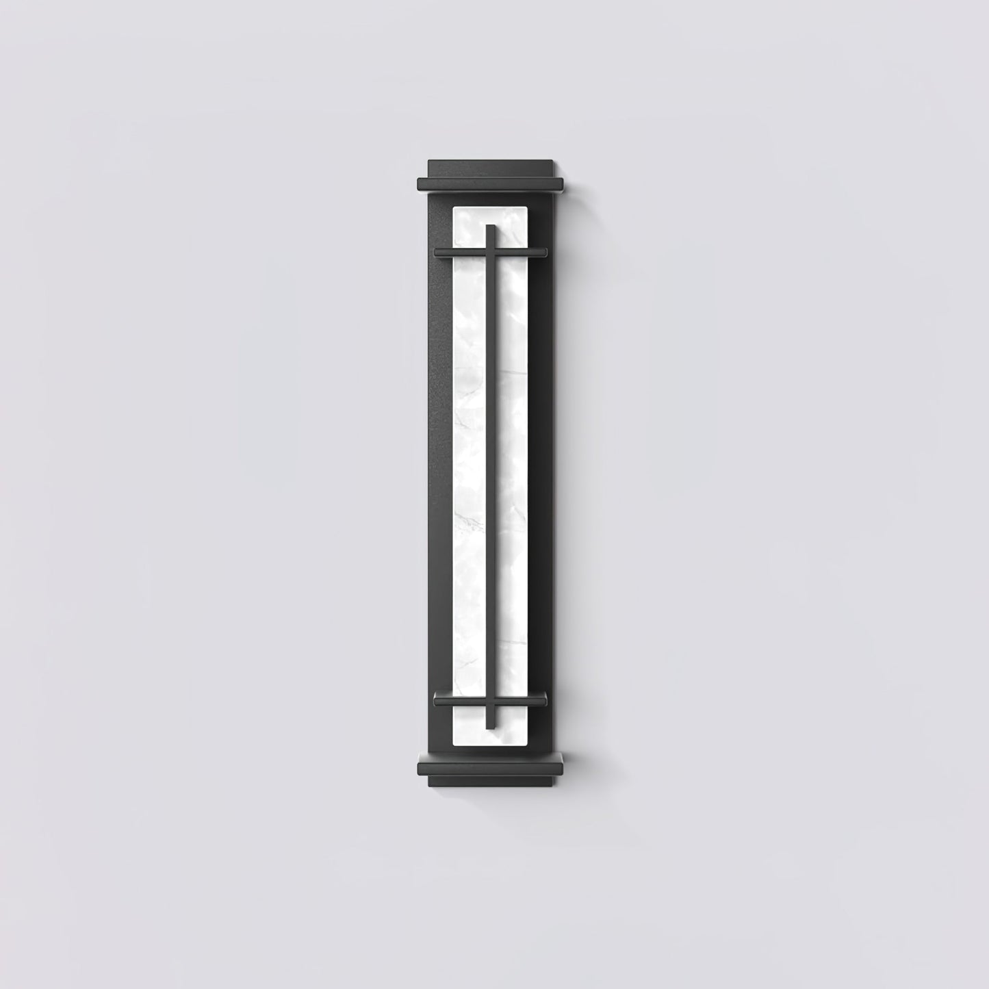 Square Outdoor Alabaster Wall Light - Weather-Resistant, Energy-Effici