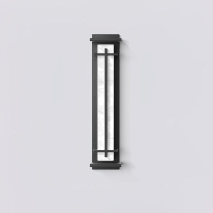 Square Outdoor Alabaster Wall Light - Weather-Resistant, Energy-Effici