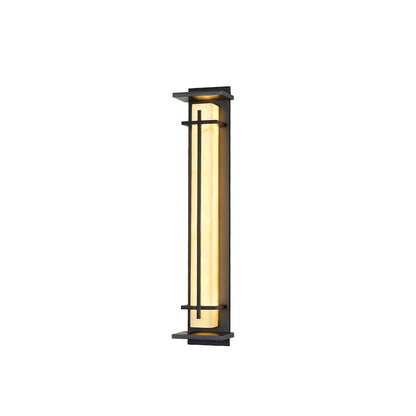 Square Outdoor Alabaster Wall Light - Weather-Resistant, Energy-Effici